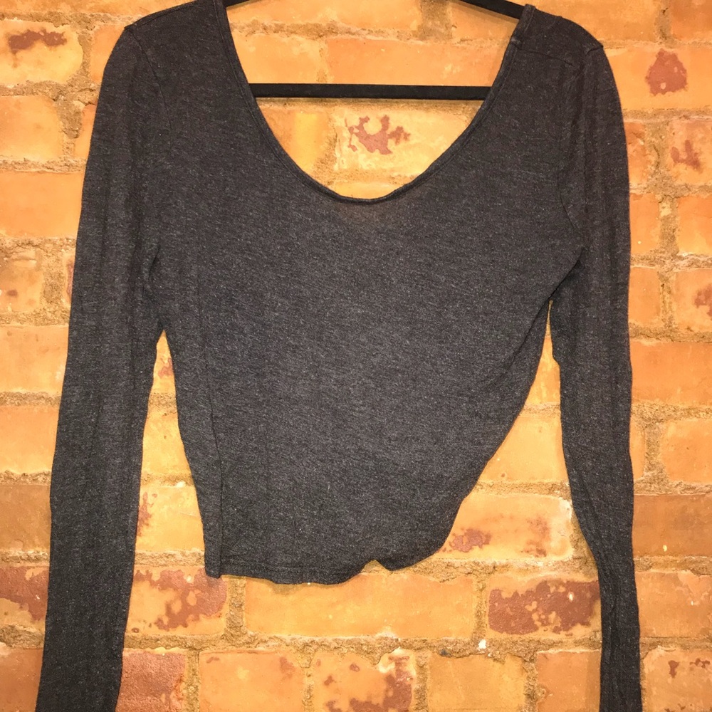 Long Sleeve Off-the-Shoulder Shirt by Ecoté